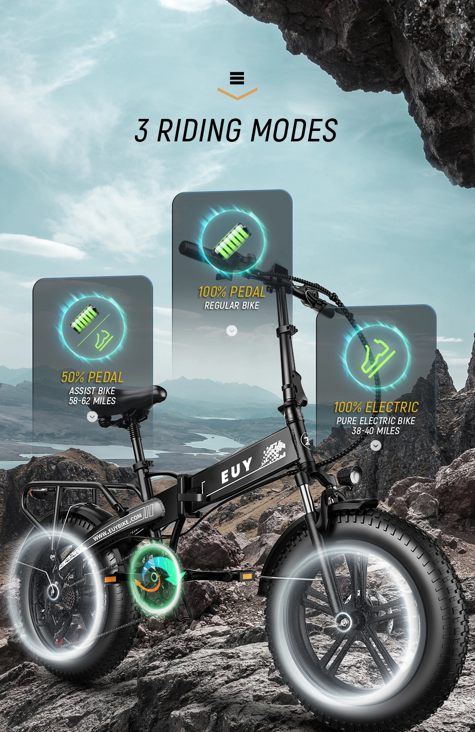 NXB 750W Fat Tire Electric Mountain Bike