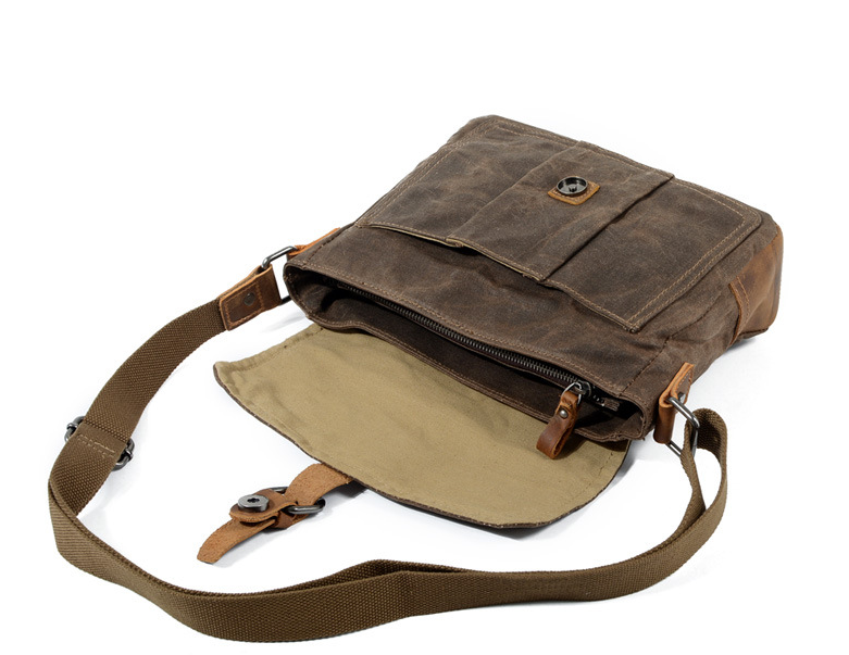High Quality Casual Canvas Messenger Bag For Men Maroon Asteria