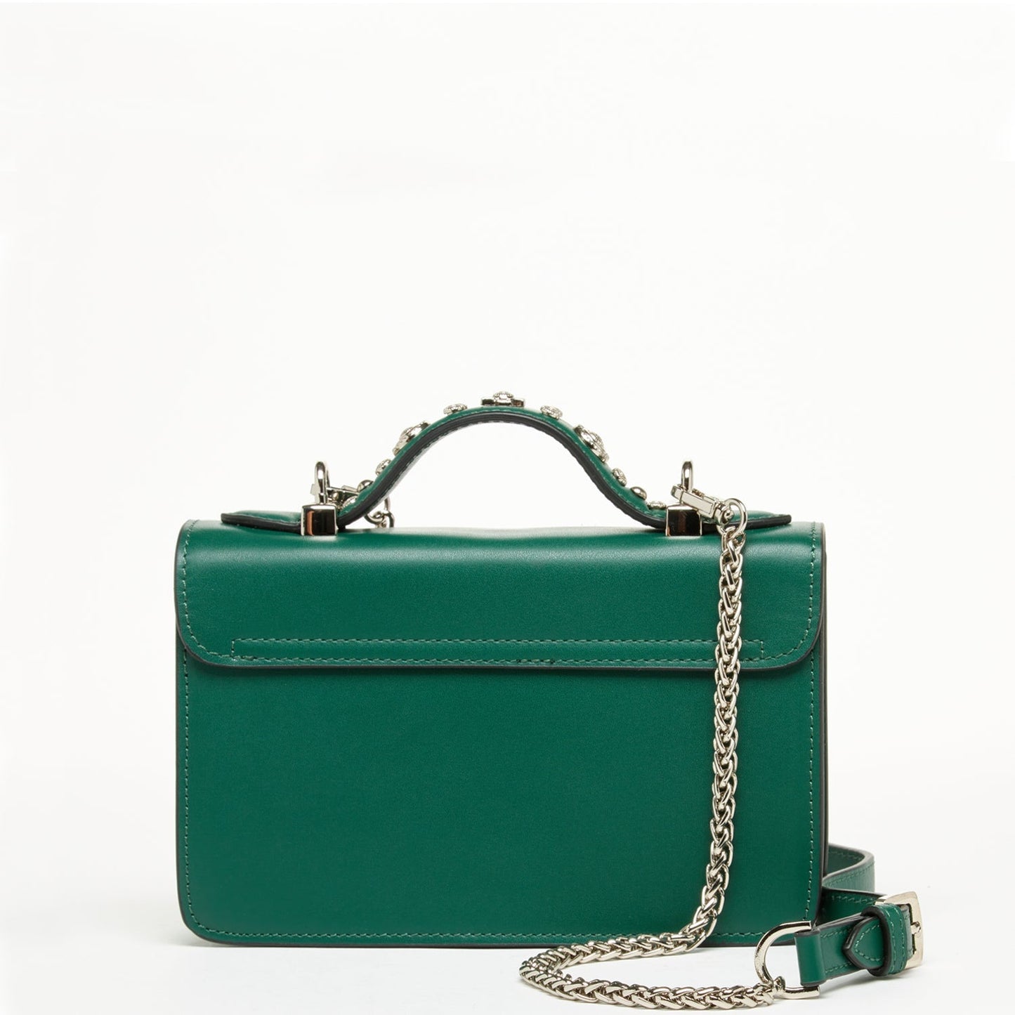 SUSU Small Leather Crossbody Bag Dark Green Purse Women's Handbag Amethyst Mnemosyne