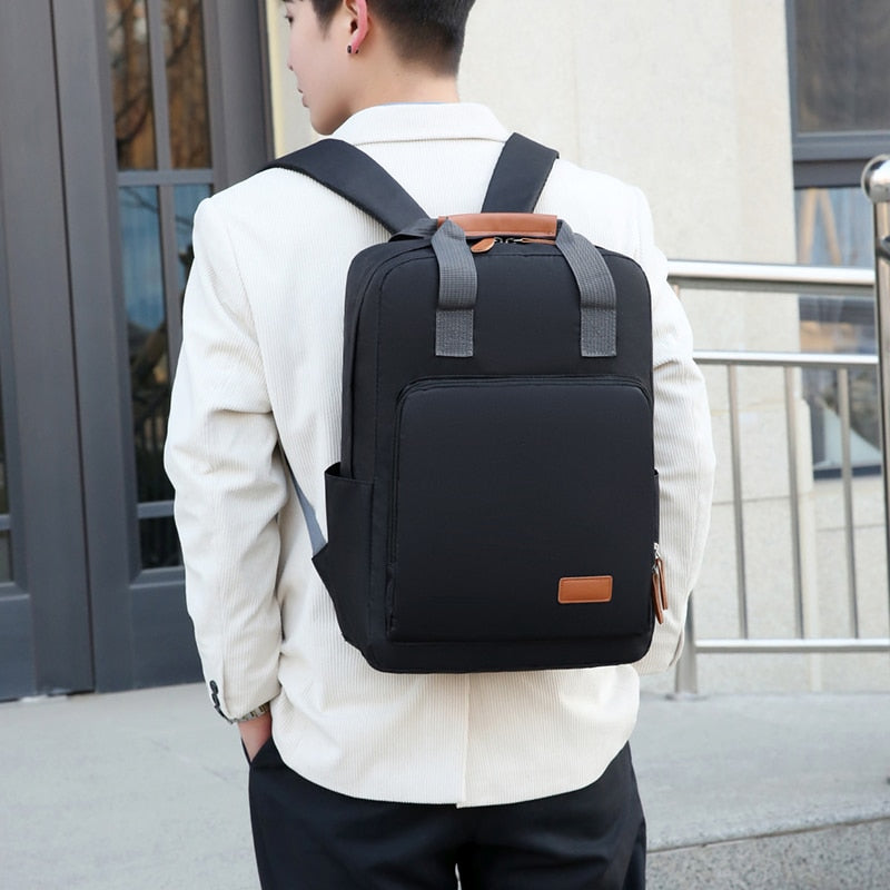 Business Casual Backpacks For Men Waterproof Oxford Cloth Bag Male Maroon Asteria