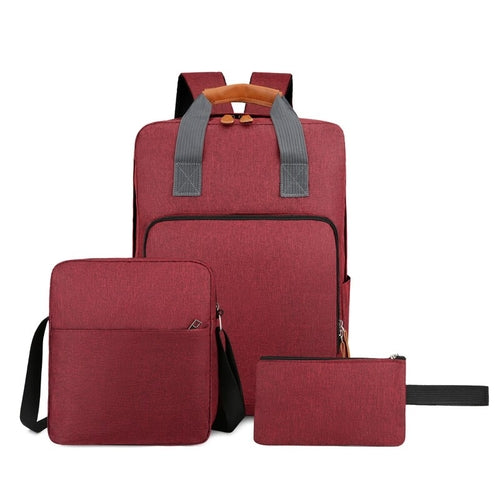 Business Casual Backpacks For Men Waterproof Oxford Cloth Bag Male Maroon Asteria