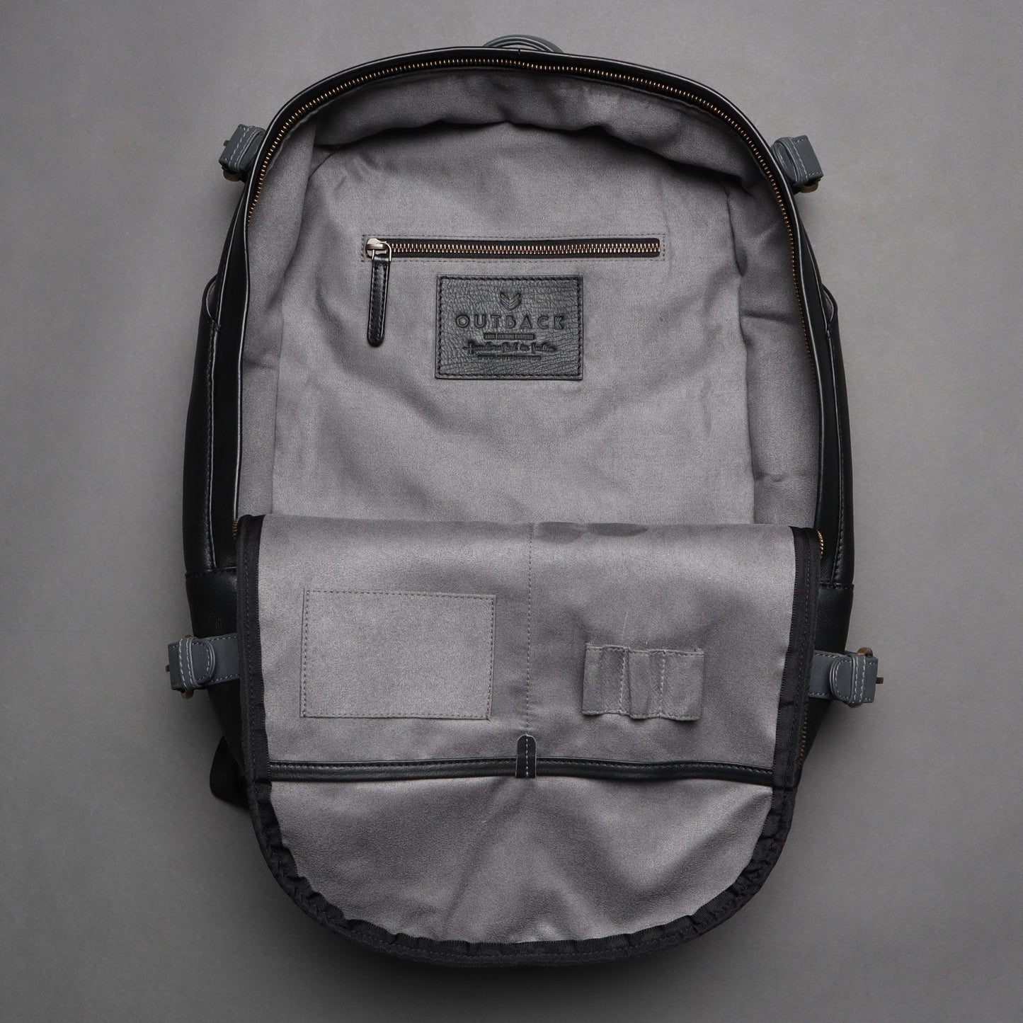 Mustang Leather Backpack Cyan Beech