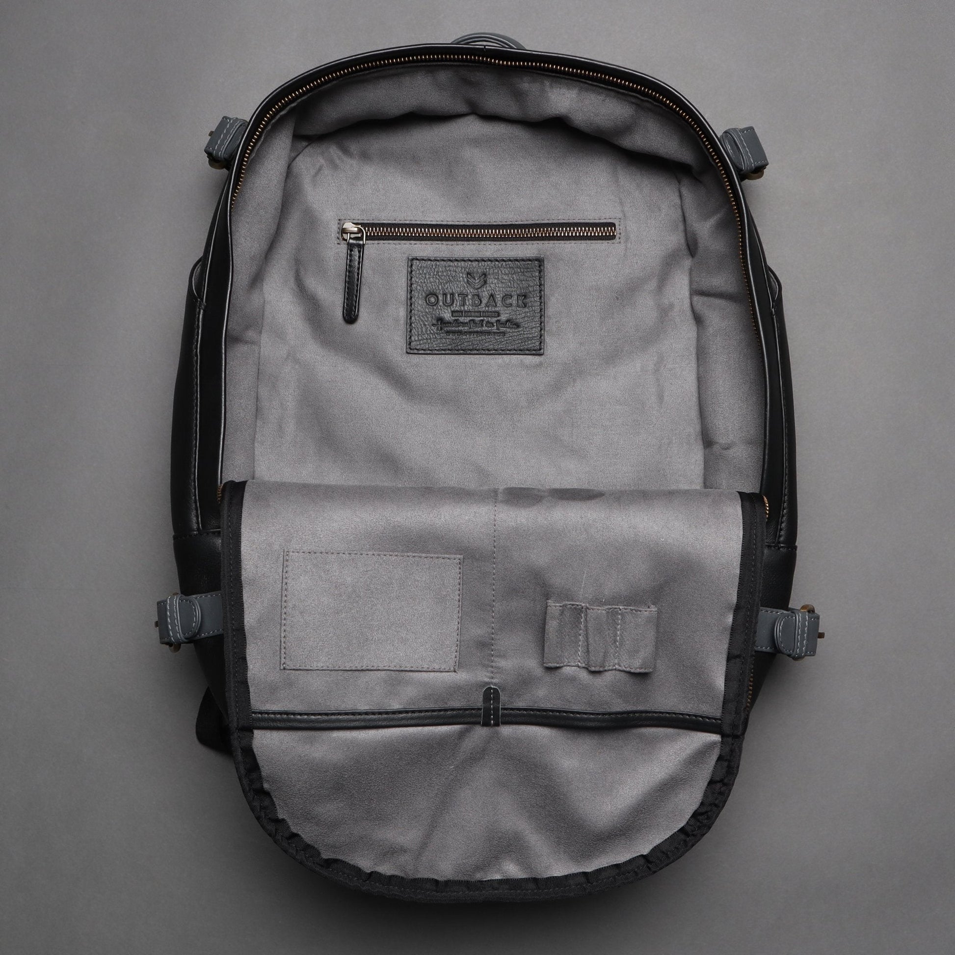 Mustang Leather Backpack Cyan Beech
