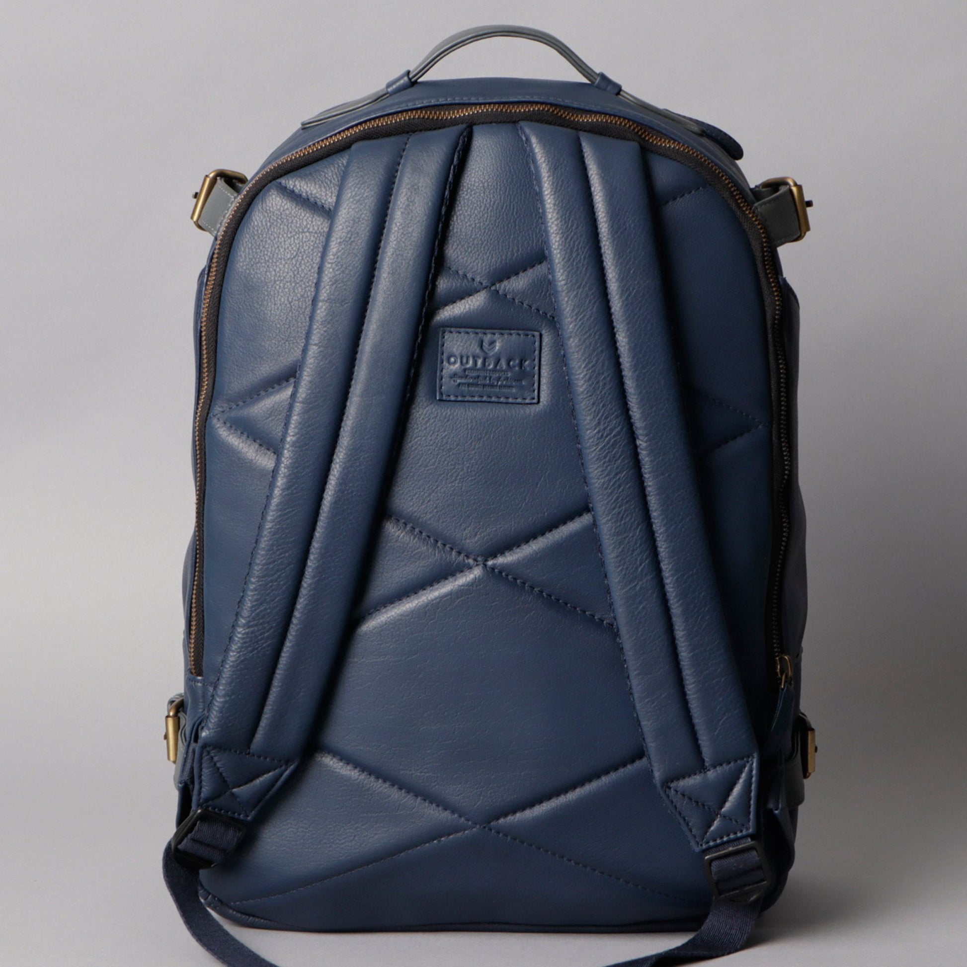 Mustang Leather Backpack Cyan Beech