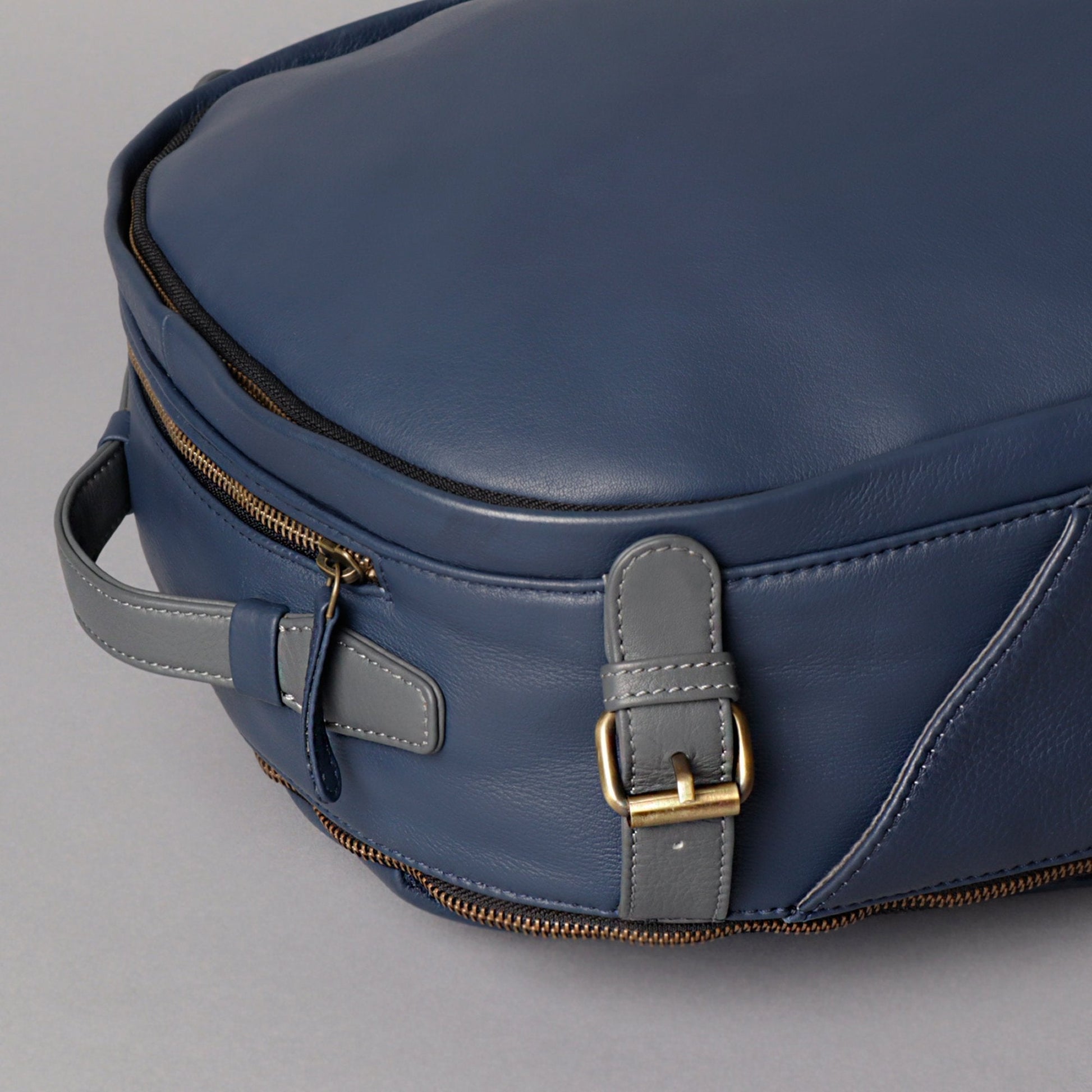 Mustang Leather Backpack Cyan Beech