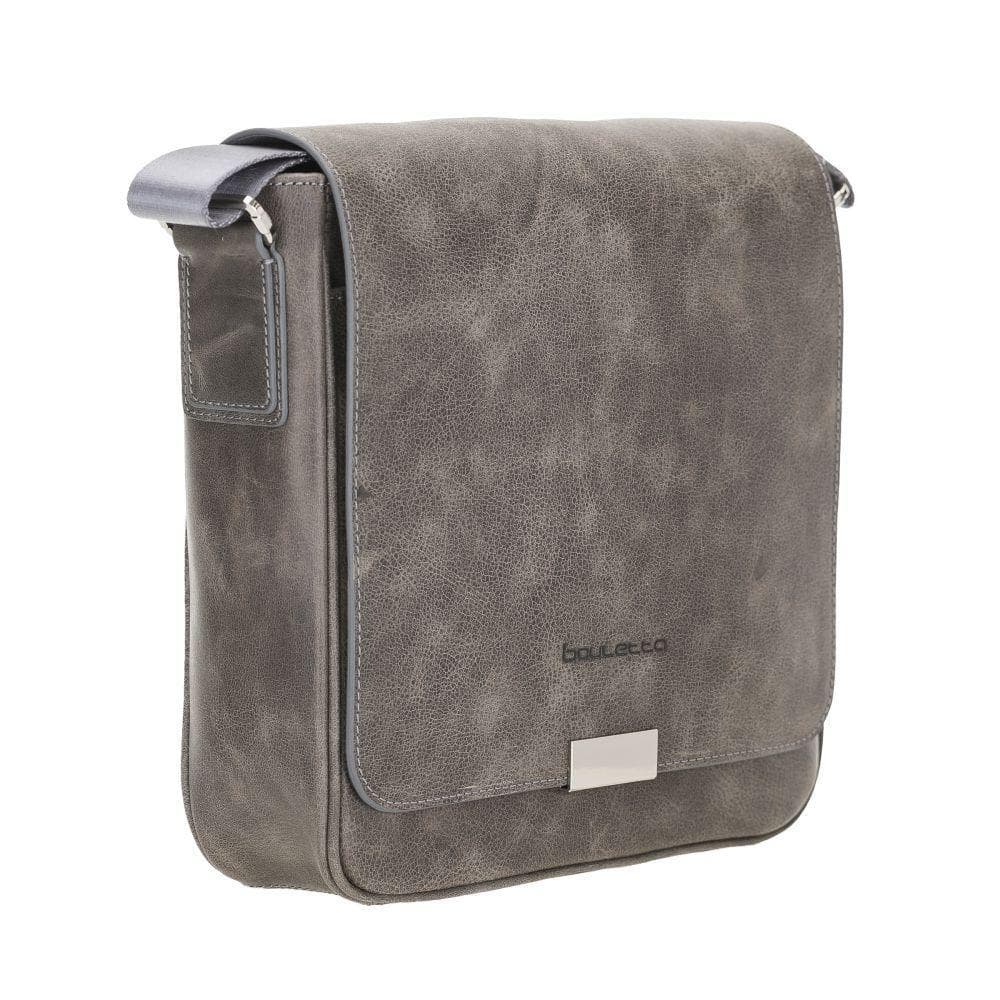 Calisto Handmade Genuine Leather Shoulder Strap Messenger Bags Silver Epimetheus