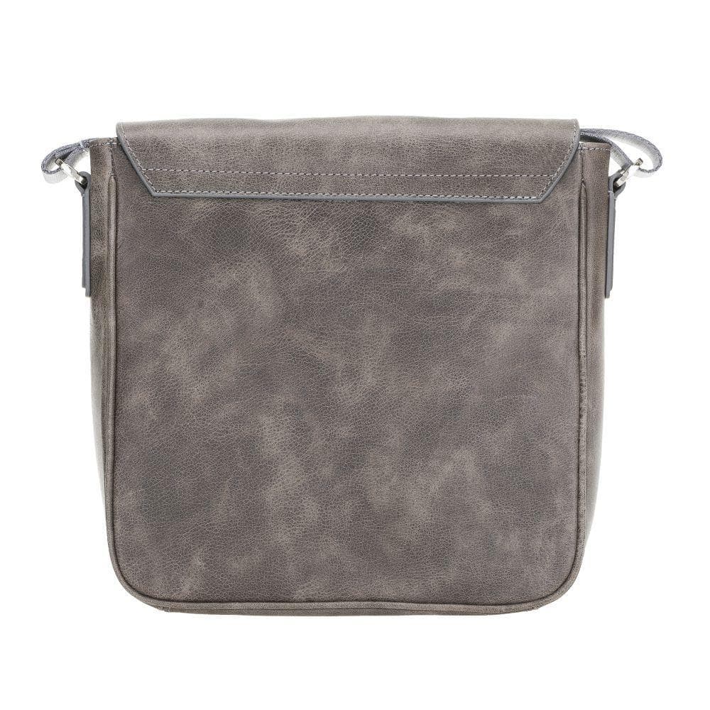 Calisto Handmade Genuine Leather Shoulder Strap Messenger Bags Silver Epimetheus