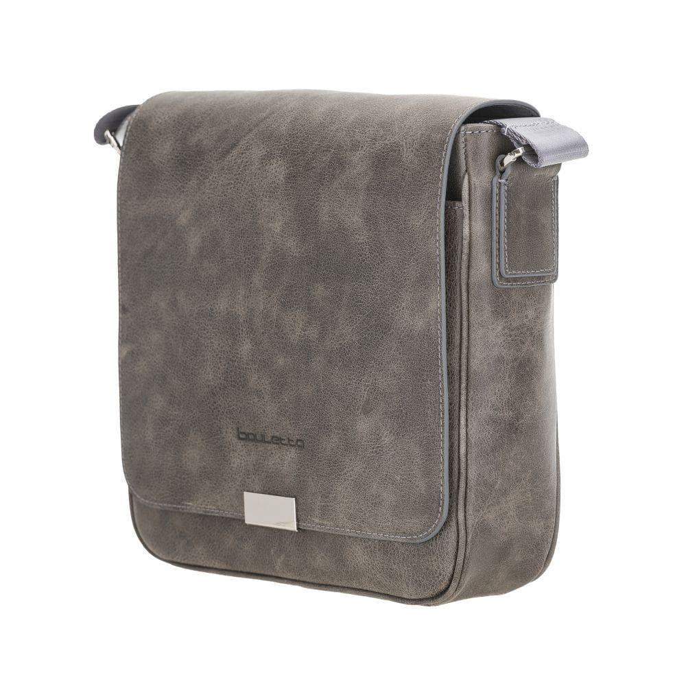 Calisto Handmade Genuine Leather Shoulder Strap Messenger Bags Silver Epimetheus