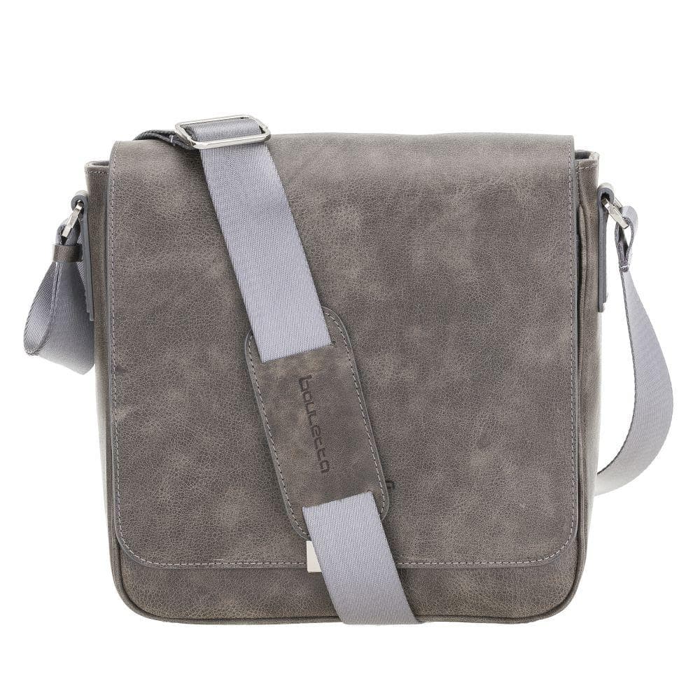 Calisto Handmade Genuine Leather Shoulder Strap Messenger Bags Silver Epimetheus