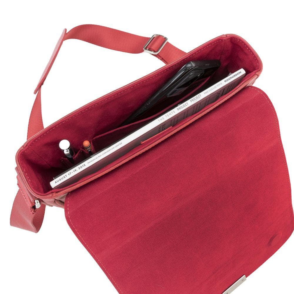 Calisto Handmade Genuine Leather Shoulder Strap Messenger Bags Silver Epimetheus