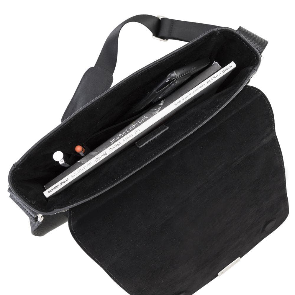 Calisto Handmade Genuine Leather Shoulder Strap Messenger Bags Silver Epimetheus