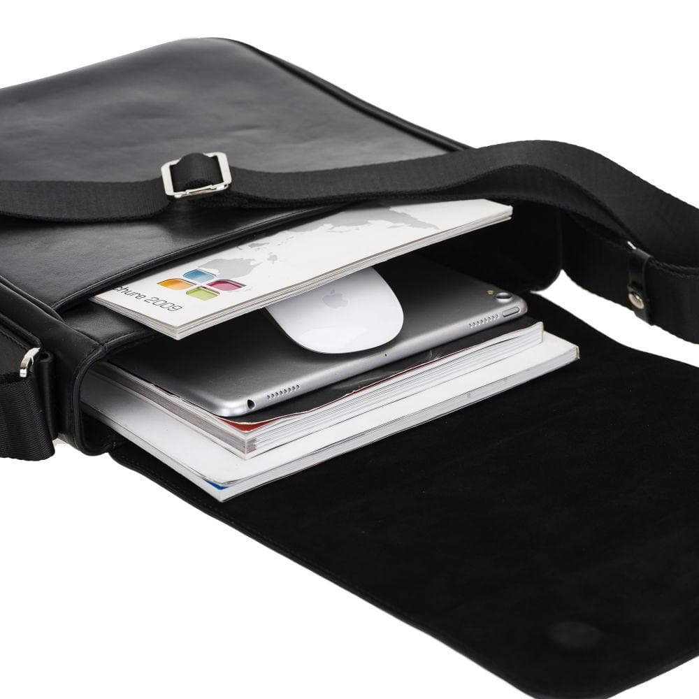 Calisto Handmade Genuine Leather Shoulder Strap Messenger Bags Silver Epimetheus