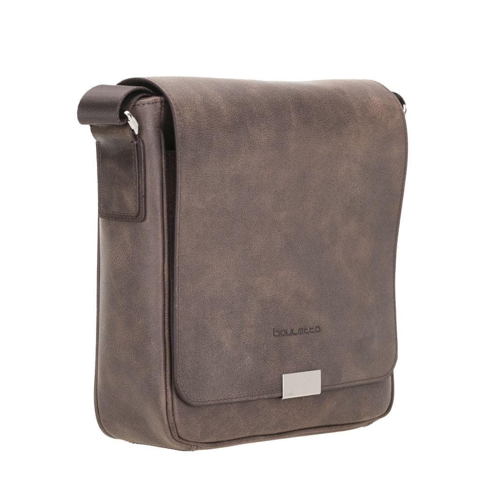 Calisto Handmade Genuine Leather Shoulder Strap Messenger Bags Silver Epimetheus