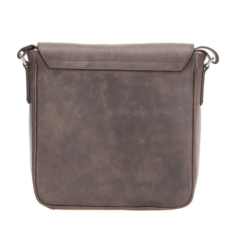 Calisto Handmade Genuine Leather Shoulder Strap Messenger Bags Silver Epimetheus