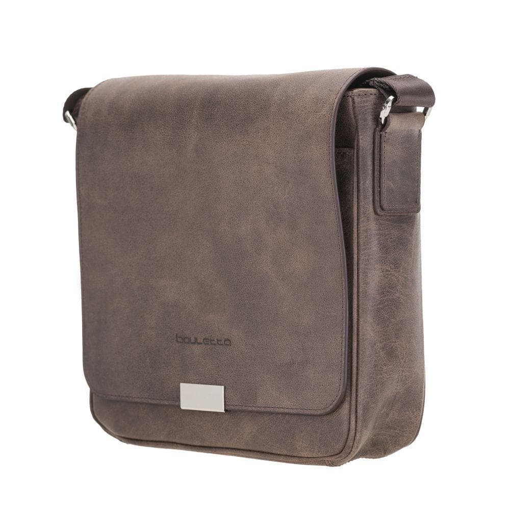 Calisto Handmade Genuine Leather Shoulder Strap Messenger Bags Silver Epimetheus