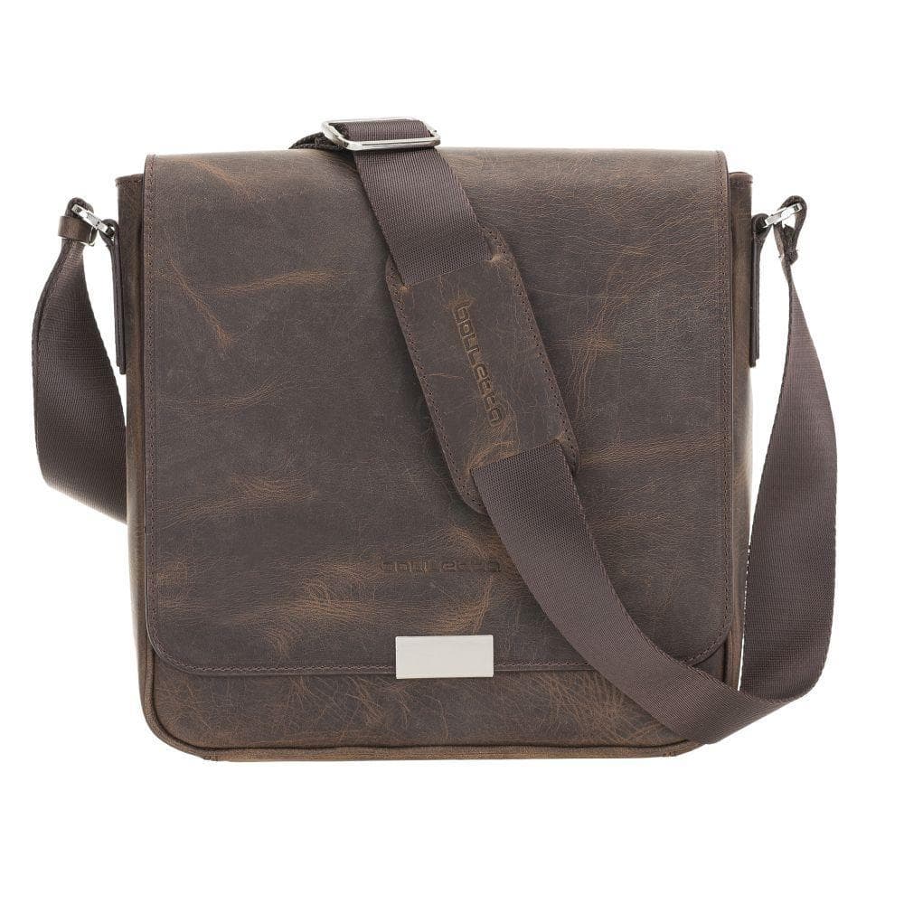 Calisto Handmade Genuine Leather Shoulder Strap Messenger Bags Silver Epimetheus