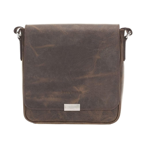 Calisto Handmade Genuine Leather Shoulder Strap Messenger Bags Silver Epimetheus