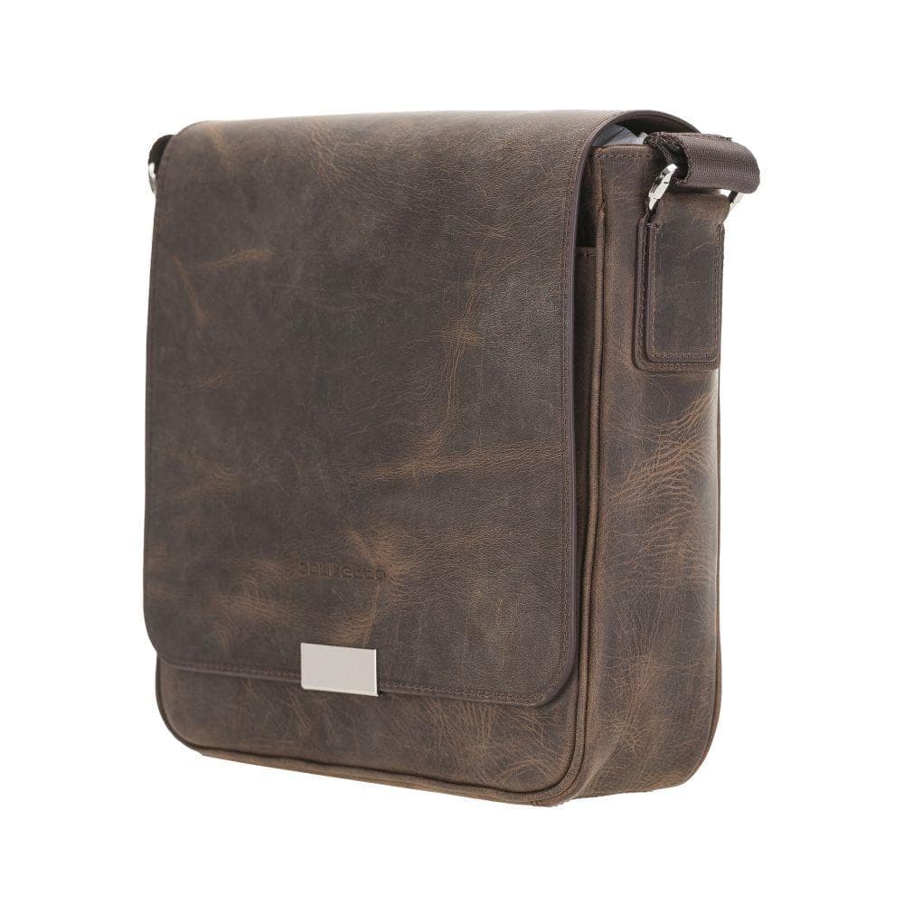 Calisto Handmade Genuine Leather Shoulder Strap Messenger Bags Silver Epimetheus