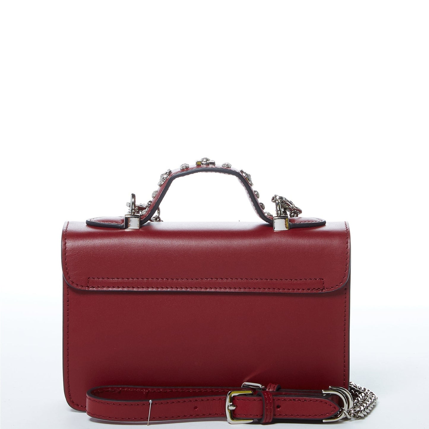 SUSU Studded Small Leather Crossbody Bag Burgundy Purse  Women's Amethyst Mnemosyne