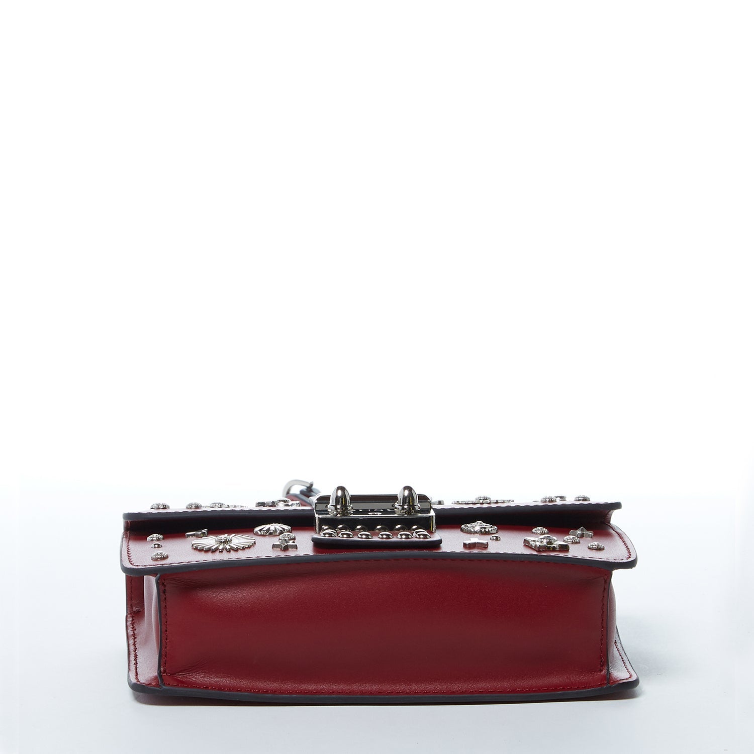 SUSU Studded Small Leather Crossbody Bag Burgundy Purse  Women's Amethyst Mnemosyne