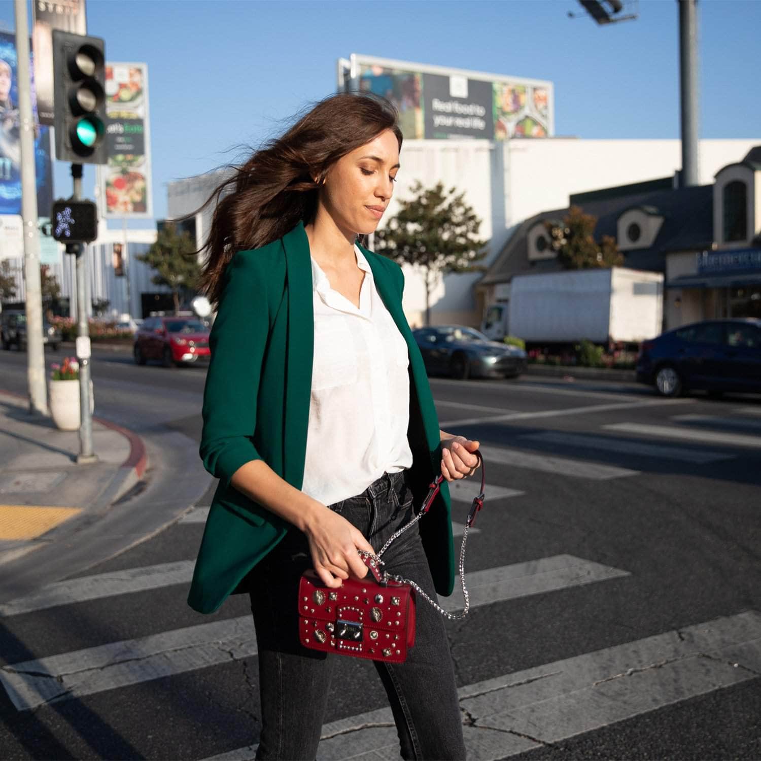 SUSU Studded Small Leather Crossbody Bag Burgundy Purse  Women's Amethyst Mnemosyne