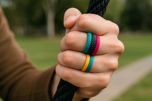 Build Your Own - Stackable Silicone Ring Set Mint Green Felix